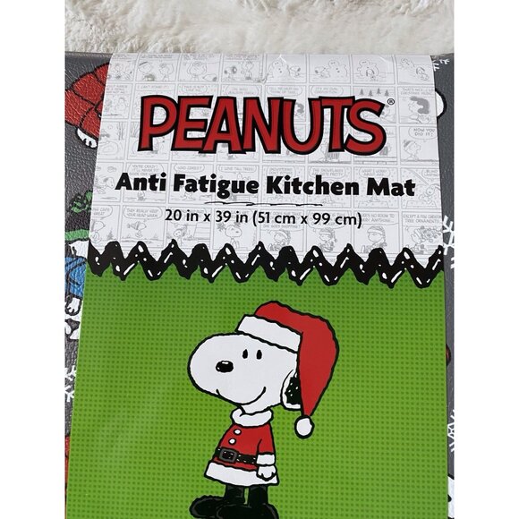 PEANUTS Snoopy Puffer Jacket XL Anti-Fatigue Kitchen Mat 20” X 39” Winter NEW - Picture 3 of 16